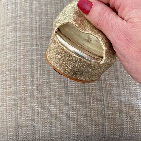 BeBe Gold Blingy Heels size 9 - Picture 9 of 12